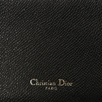Christian Dior Grained Calfskin Saddle Chain Wallet Pouch Black 9 of 15