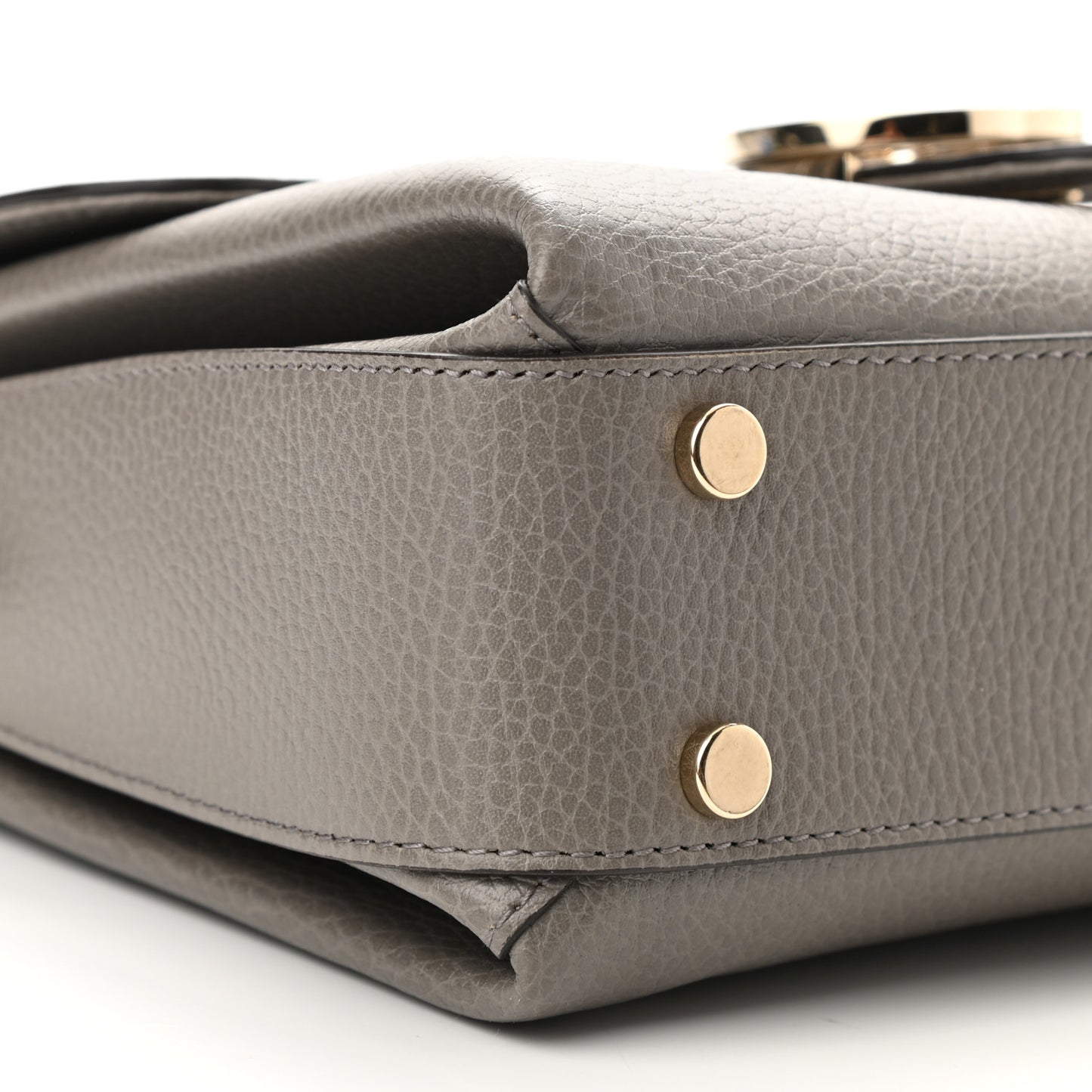 Dollar Calfskin Interlocking G Top Handle Shoulder Bag Loess