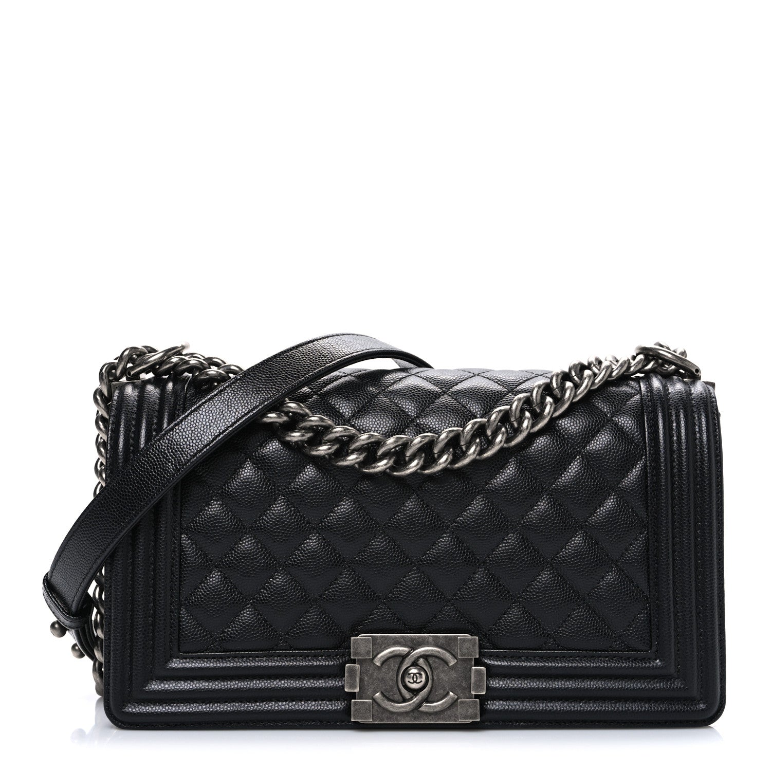 Chanel Caviar Quilted Medium Boy Flap Black 1 of 10