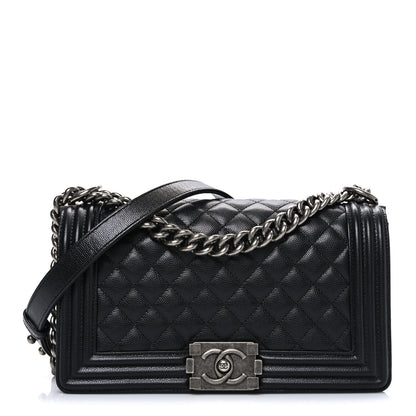 Chanel Caviar Quilted Medium Boy Flap Black 1 of 10