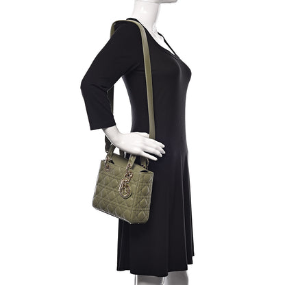 Christian Dior Lambskin Cannage Small My ABCDior Lady Dior Army Green 2 of 10