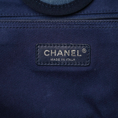 Chanel Canvas Sequin Medium Deauville Tote Navy 14 of 19