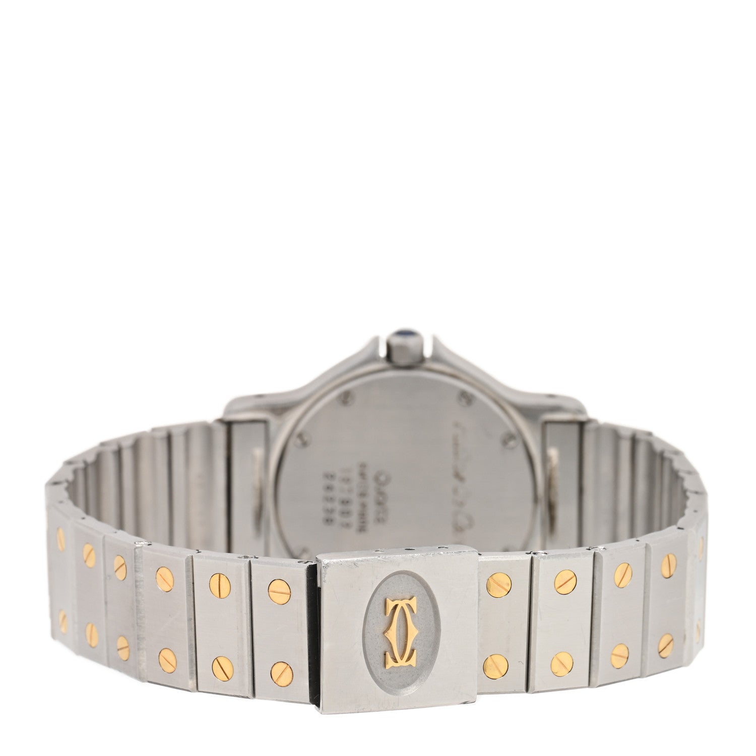 Cartier Stainless Steel 18K Yellow Gold 29mm Santos Octagon Quartz Watch 3 of 4