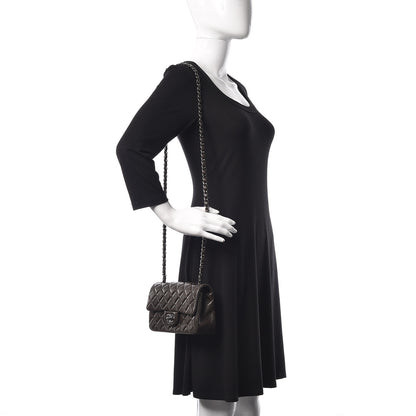 Chanel Lambskin Quilted Mini Rectangular Flap Dark Brown 2 of 17