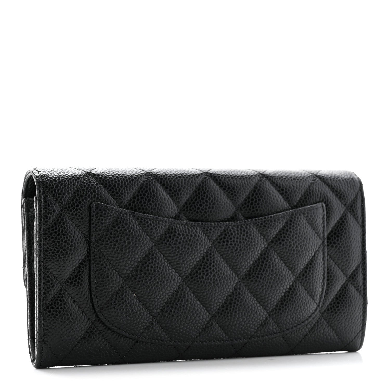 Chanel Caviar Quilted Large Gusset Flap Wallet Black 3 of 16
