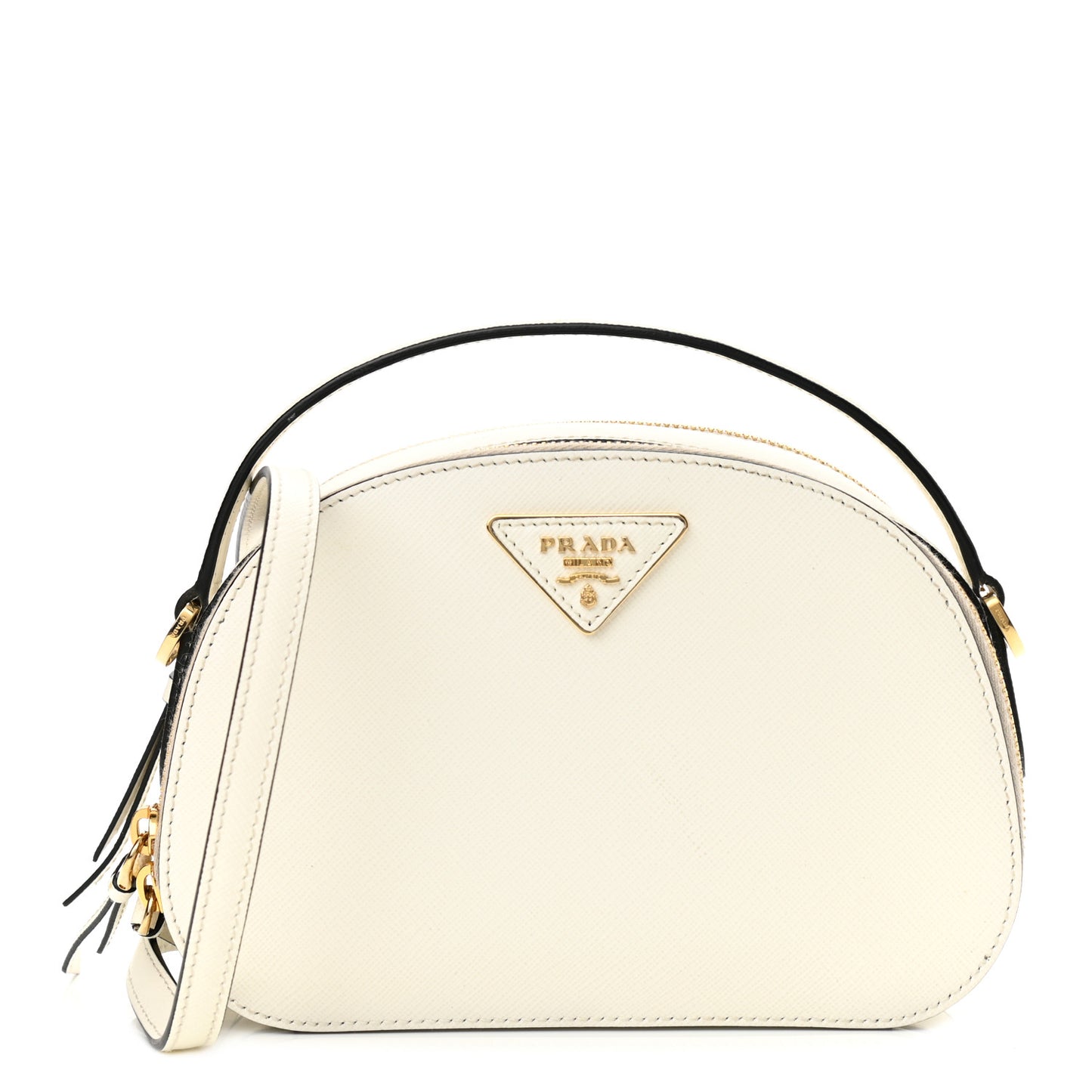 Saffiano Lux Odette Crossbody White