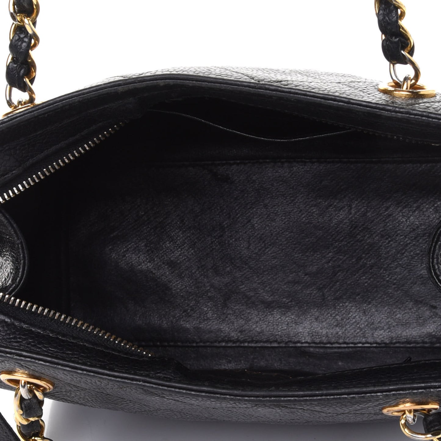 Caviar Quilted Small Shoulder Bag Black