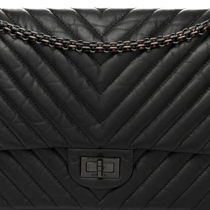 Chanel Aged Calfskin Chevron Quilted 2.55 Reissue 226 So Black 8 of 10