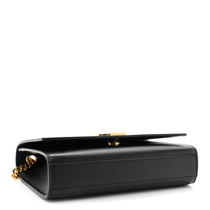 Saint Laurent Grain De Poudre Small Classic Monogram Kate Satchel Black 4 of 14