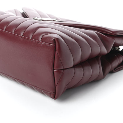 Saint Laurent Calfskin Y Quilted Monogram Medium Loulou Chain Satchel Rouge Legion 7 of 10