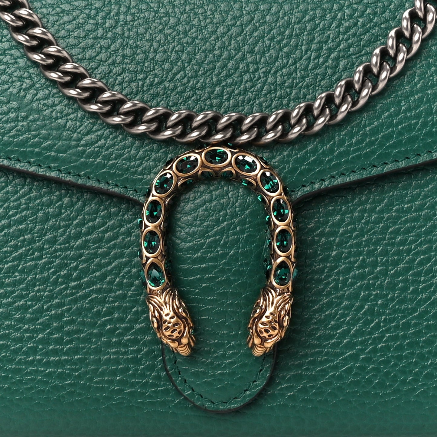 Calfskin Mini Dionysus Chain Wallet Emerald