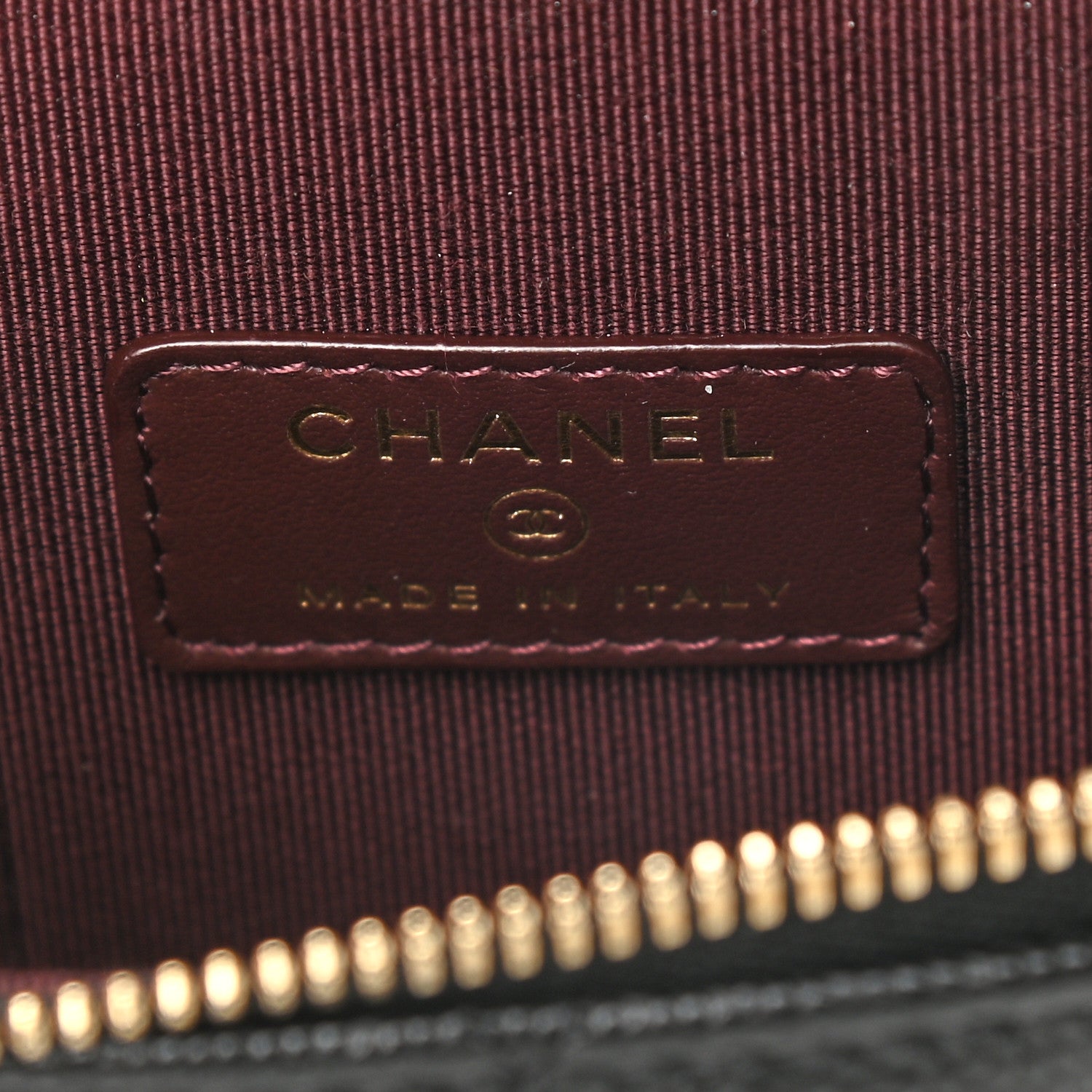 Chanel Caviar Quilted Small Vertical Coco Beauty Vanity Case With Chain Black 6 of 9