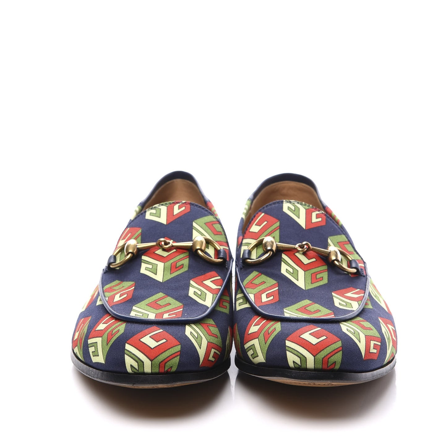 Satin Lambskin Mini GG Wallpaper Mens Brixton Horsebit Loafers 7.5 Royal Blue Blue Agata