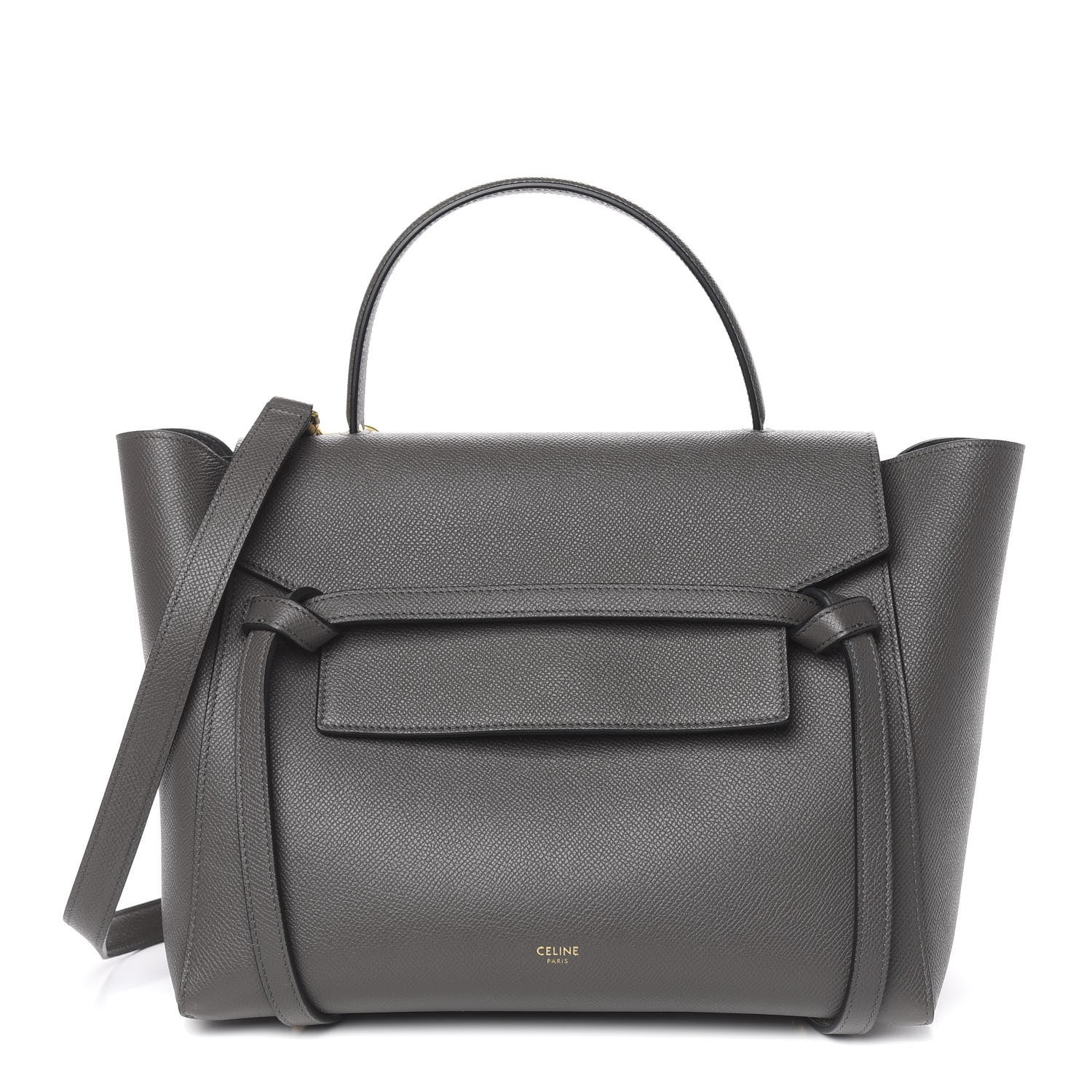 Celine Grained Calfskin Mini Belt Bag Grey 1 of 10