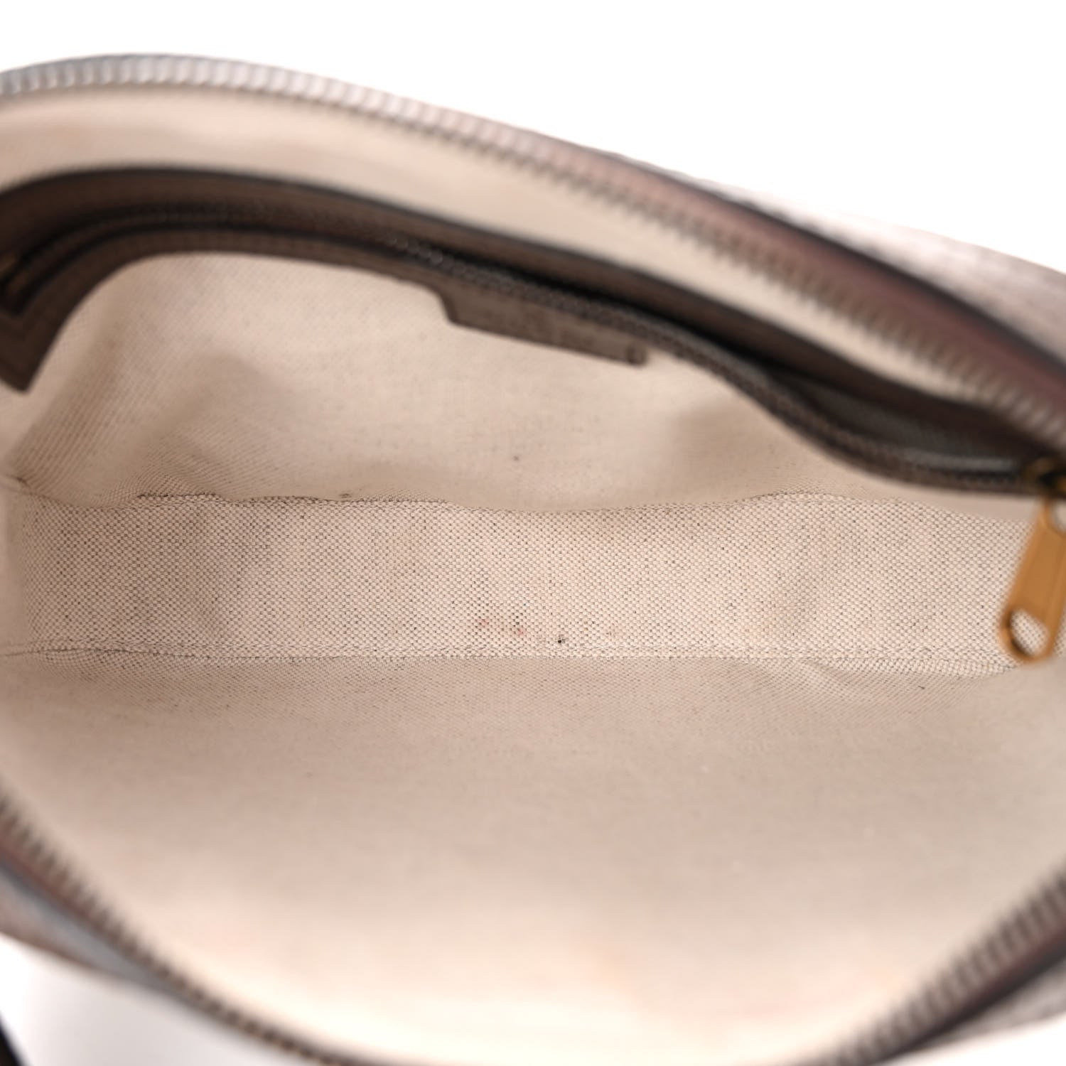 Gucci GG Supreme Monogram Textured Dollar Calfskin Web Ophidia Wristlet Shoulder Bag Beige Ebony New Acero 5 of 12