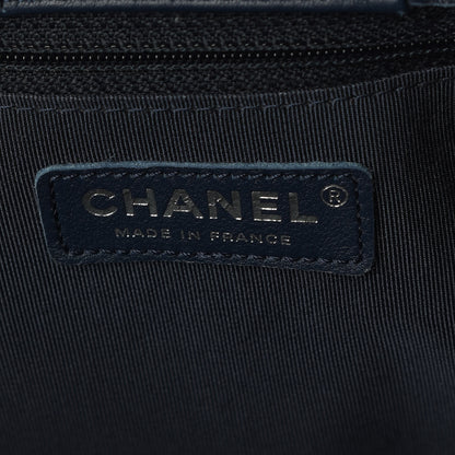 Chanel Lambskin Quilted Large Classic Shopping Tote Navy 8 of 9