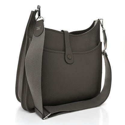 Hermes Taurillon Clemence Evelyne III GM Etain 3 of 10
