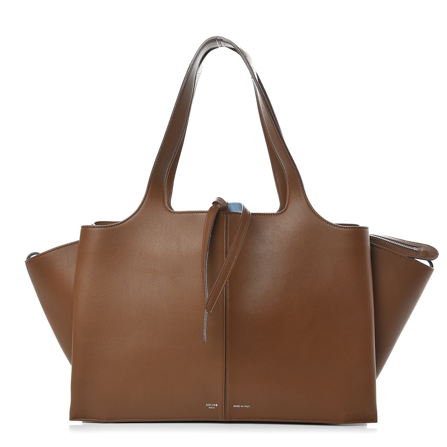 Celine Calfskin Medium Tri-Fold Bag Taupe 1 of 11