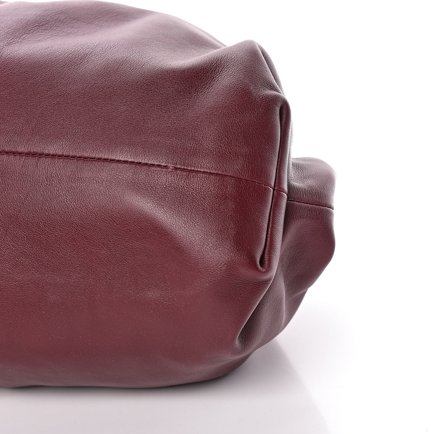 Smooth Butter Calf The Pouch Oversized Clutch Bordeaux