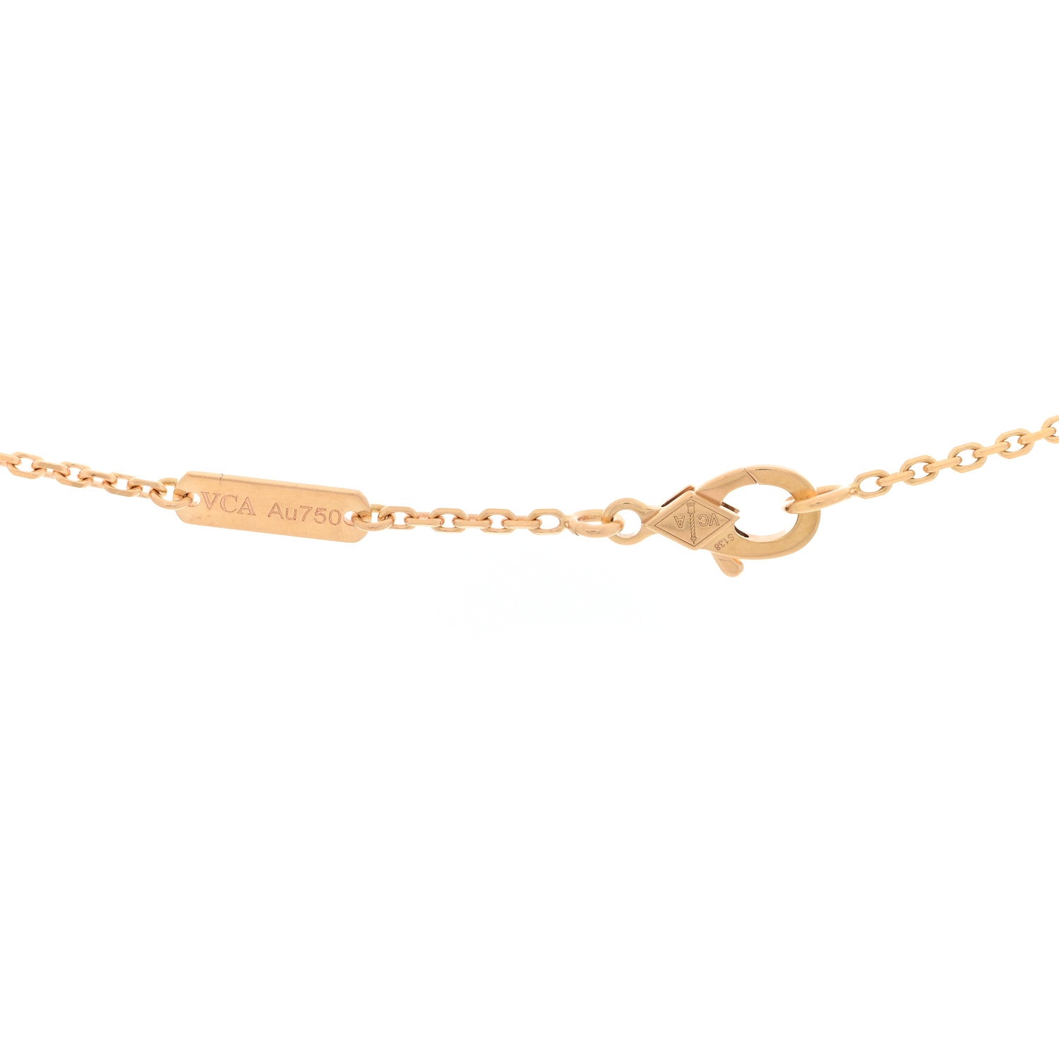 Van Cleef & Arpels 18K Rose Gold Vintage Alhambra Pendant Necklace 4 of 4