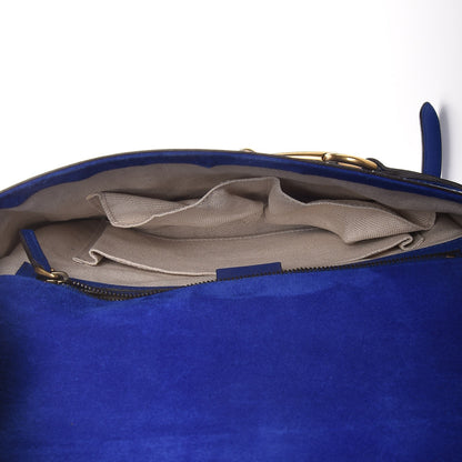 Gucci Patent Large Bright Bit Shoulder Bag Deep Zaffiro 5 of 8
