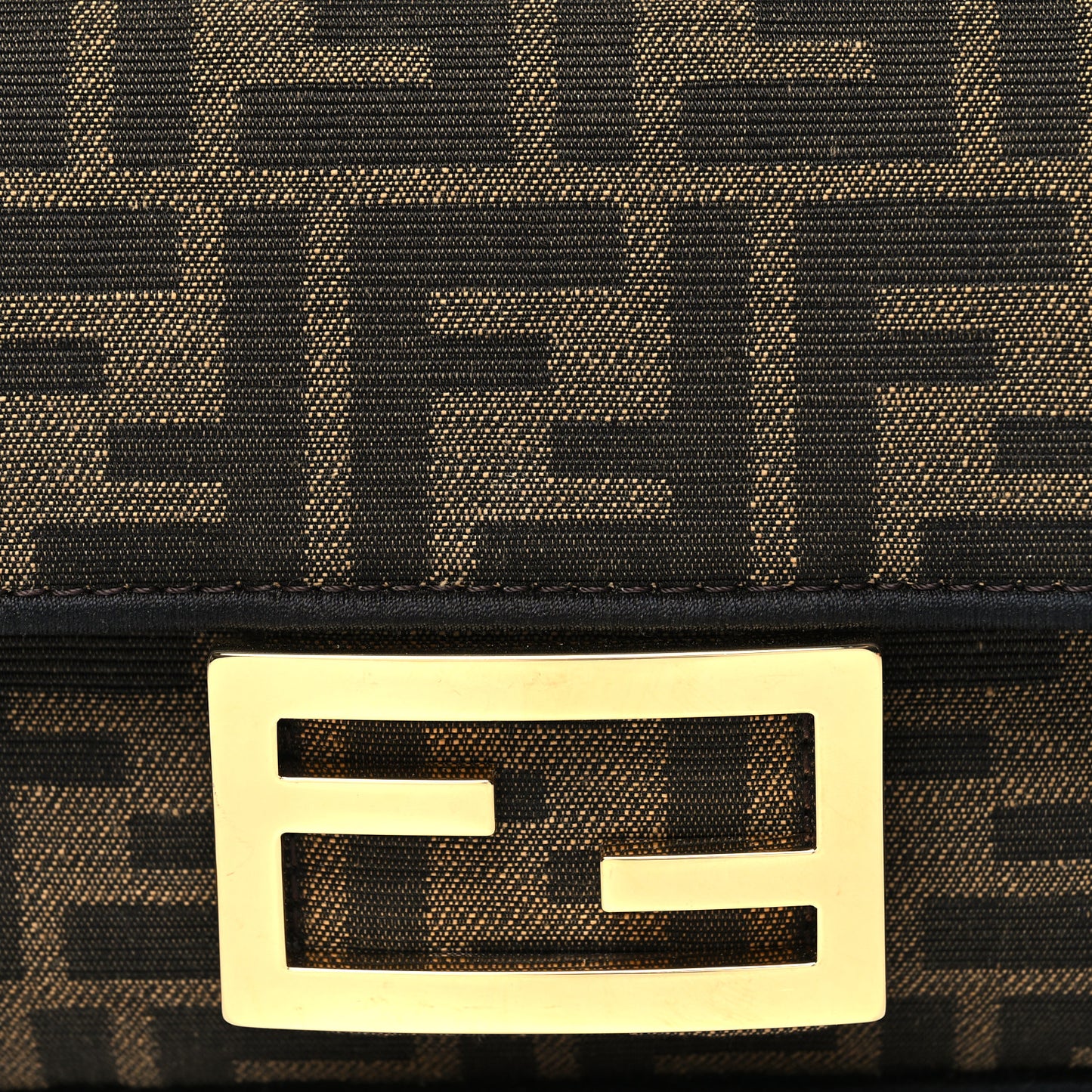 Fabric Jacquard FF 1974 Mini Baguette Tobacco Moro Black