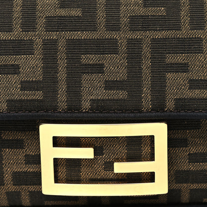 Fendi Fabric Jacquard FF 1974 Mini Baguette Tobacco Moro Black 9 of 11