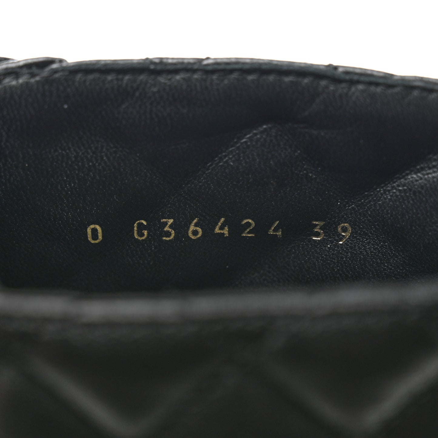 Shiny Calfskin Quilted Lace Up Combat Boots 39 Black