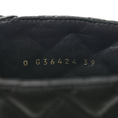 Chanel Shiny Calfskin Quilted Lace Up Combat Boots 39 Black 7 of 9