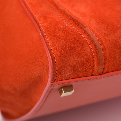 Celine Nubuck Medium Phantom Luggage Bright Orange 17 of 27