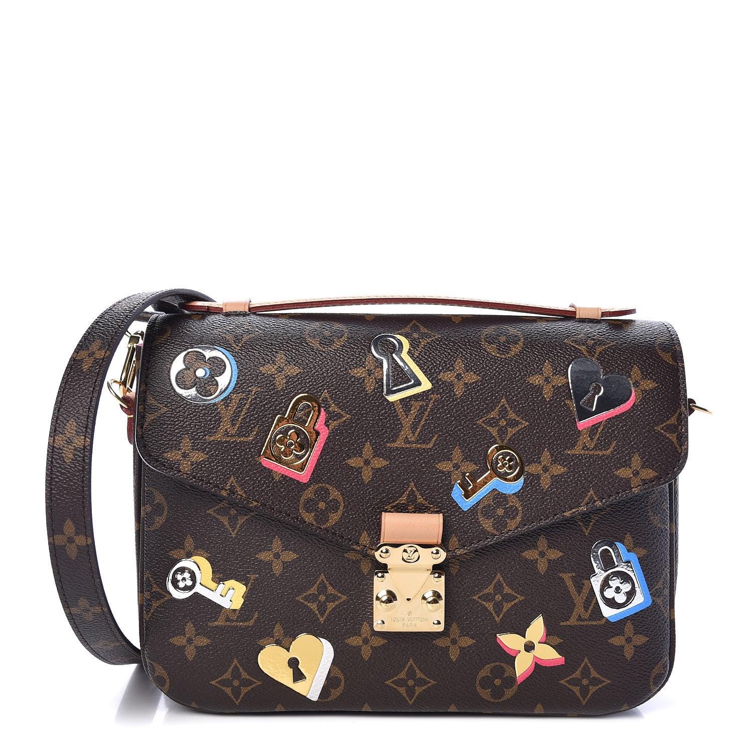 Louis Vuitton Monogram Love Lock Pochette Metis 1 of 10