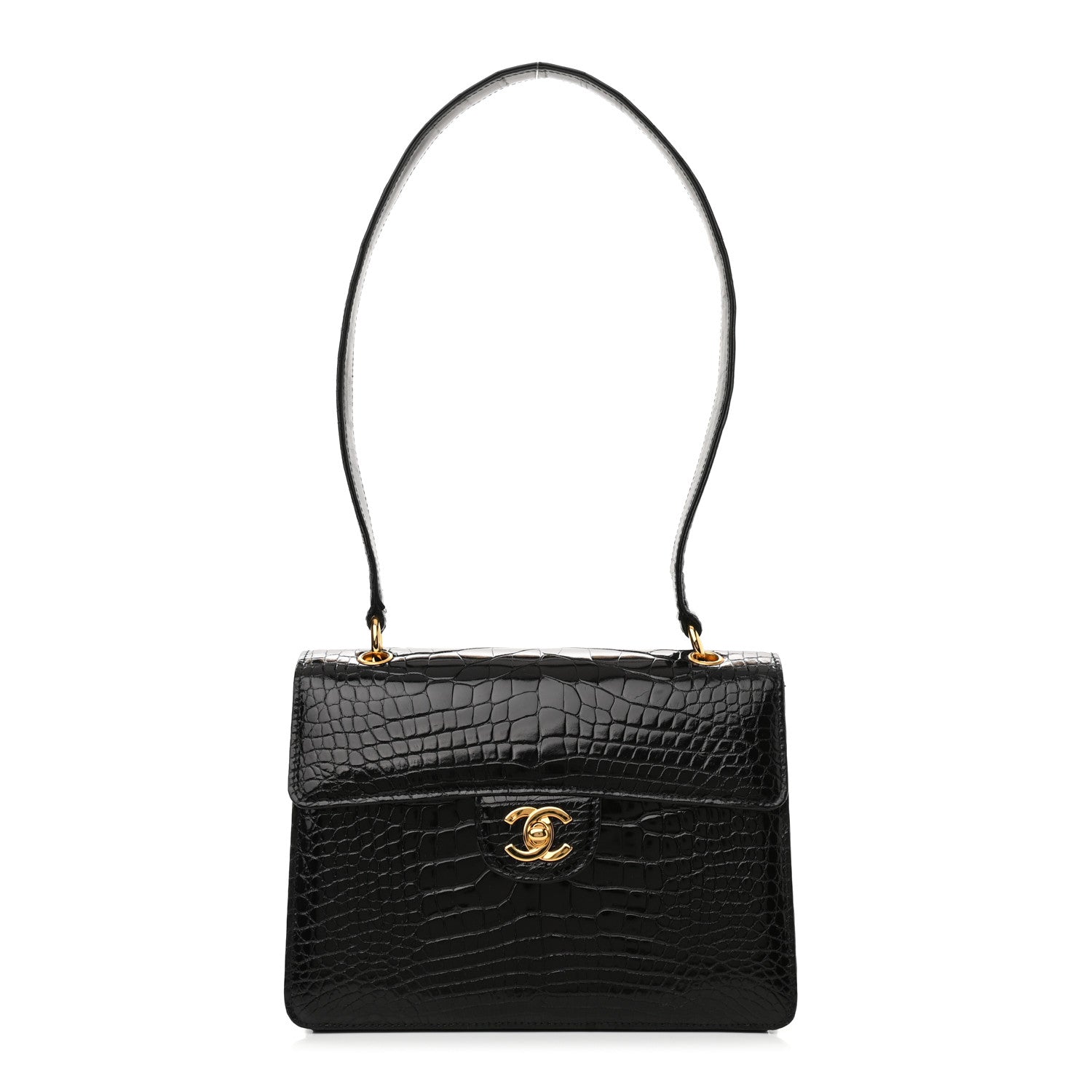 Chanel Alligator Small Single Flap Black 1 of 12