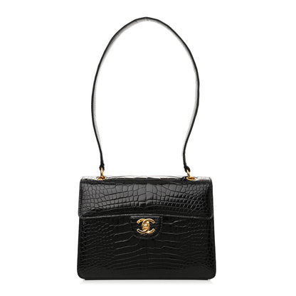 Chanel Alligator Small Single Flap Black 1 of 12