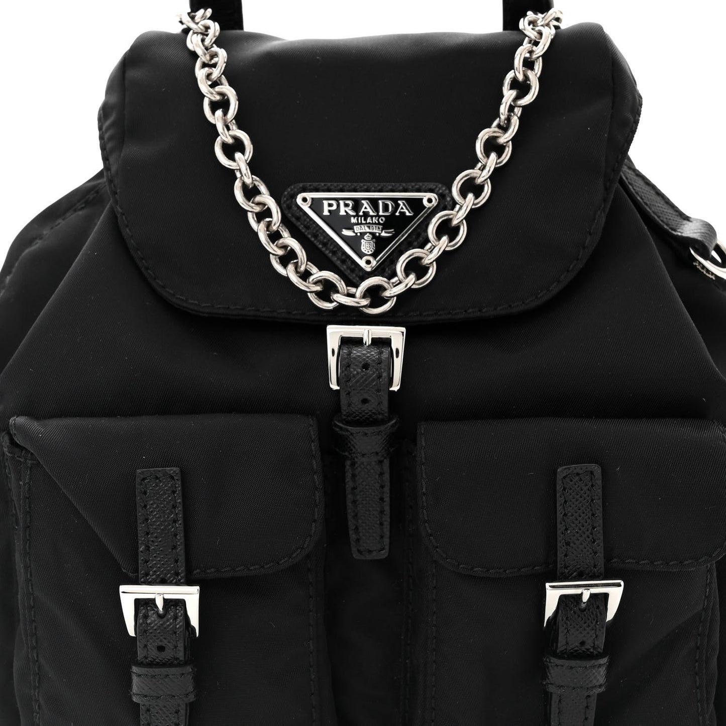 Nylon Vela Mini Crossbody Backpack Black