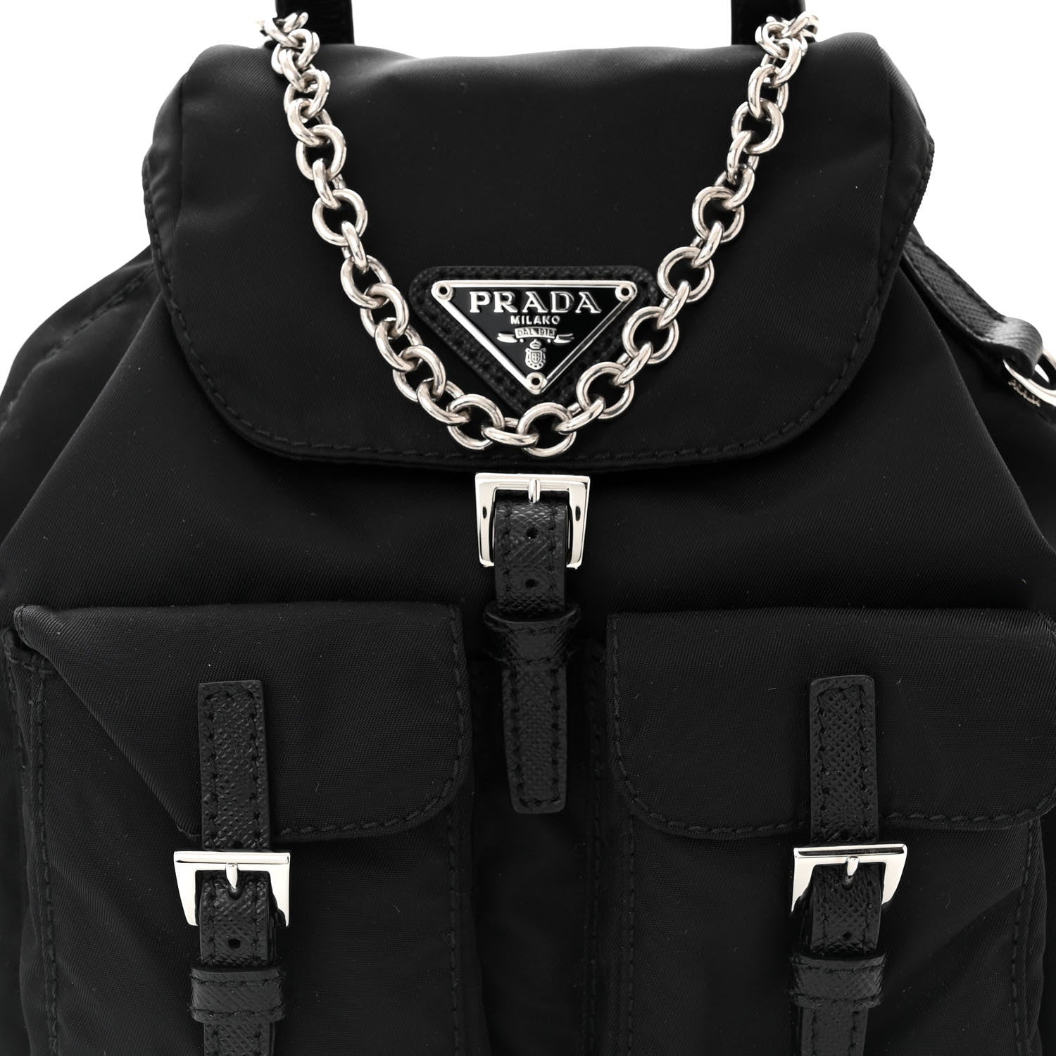 Prada Nylon Vela Mini Crossbody Backpack Black 8 of 11