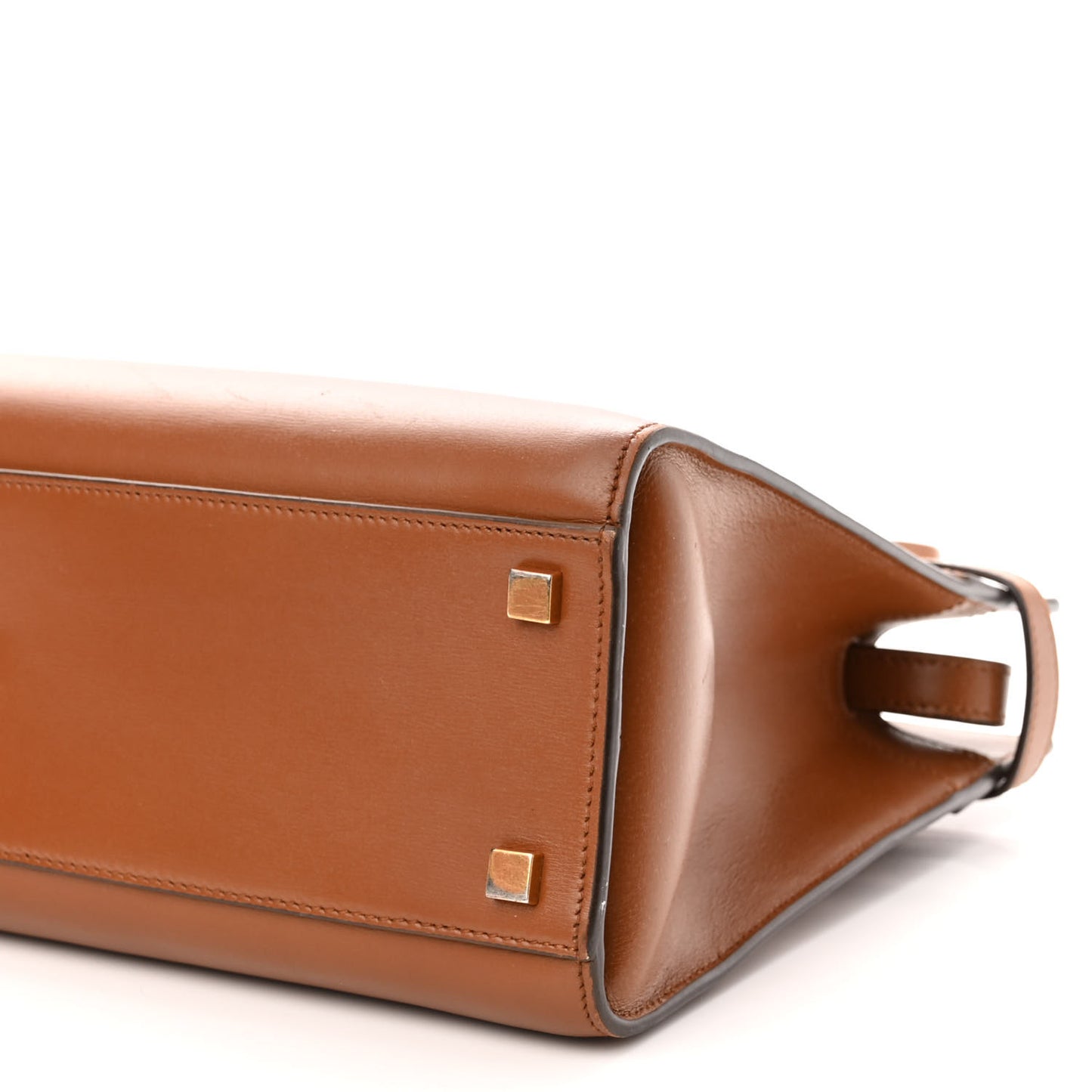 Calfskin Small Manhattan Shopper Tote Brick Ebony Dark