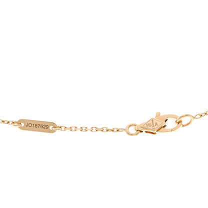 Van Cleef & Arpels 18K Yellow Gold Mother of Pearl Sweet Alhambra Pendant Necklace 5 of 5