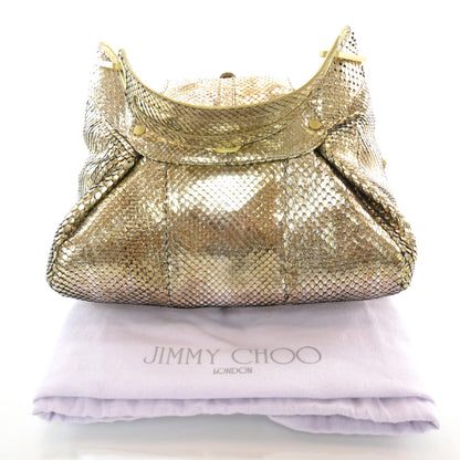 Jimmy Choo Python Tulita Gold 3 of 6
