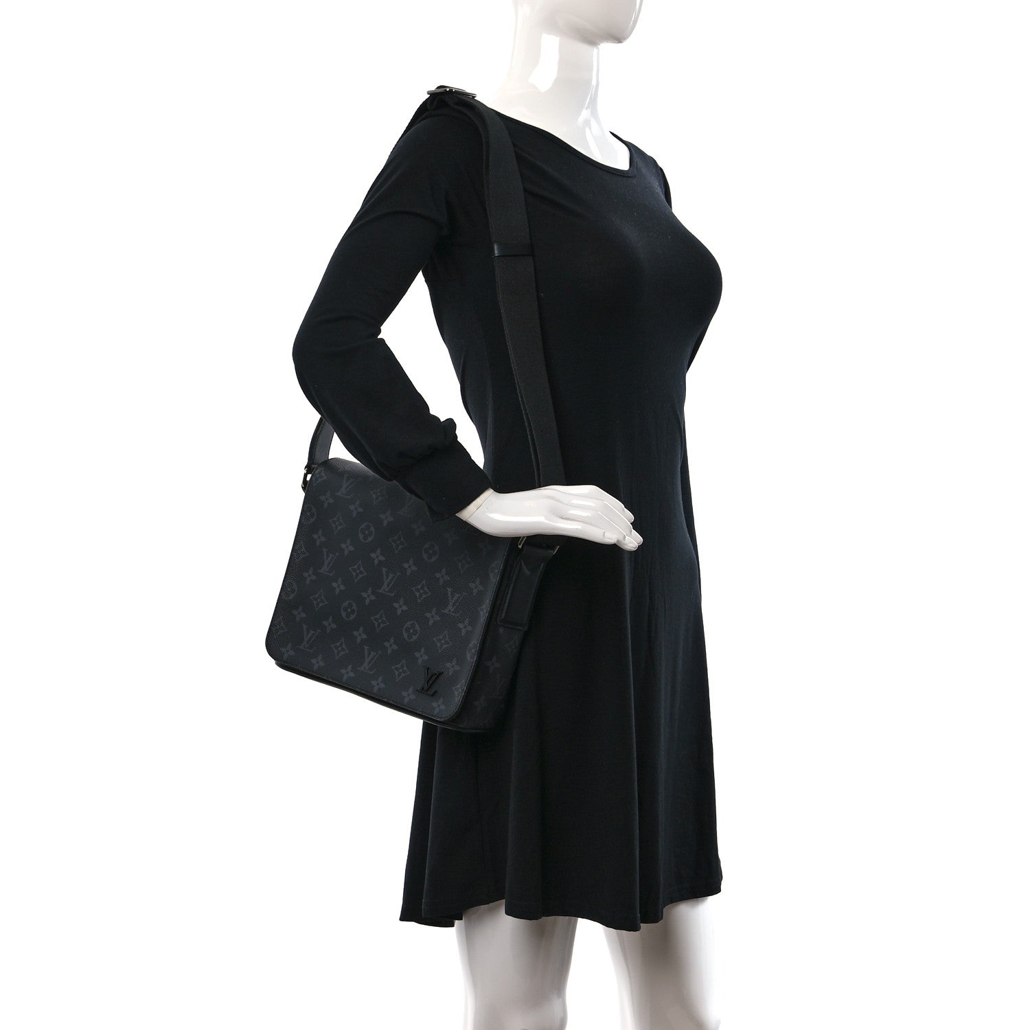 Louis Vuitton Monogram Eclipse District PM Black 2 of 9