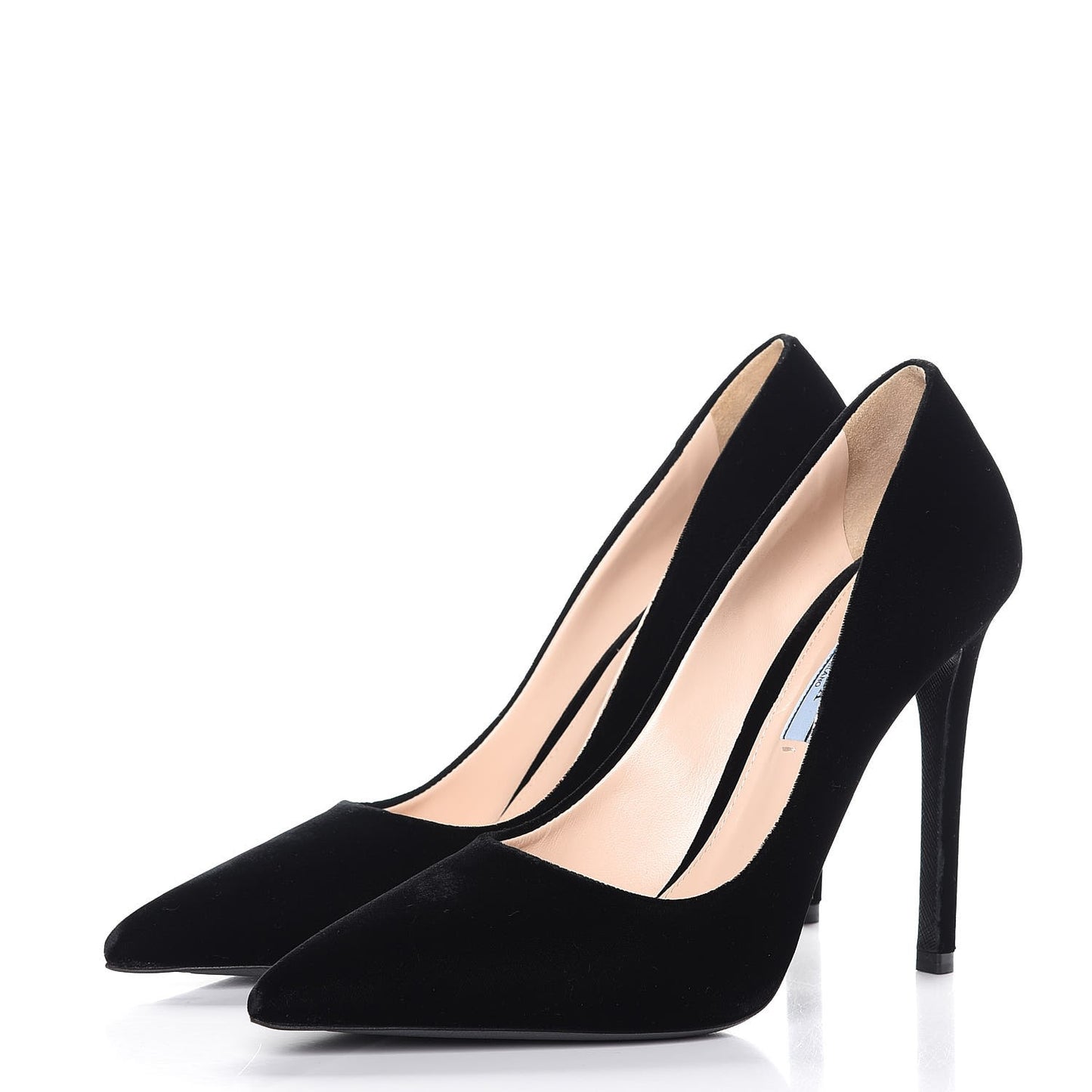 Velvet Pointed Toe Pumps 40 Black