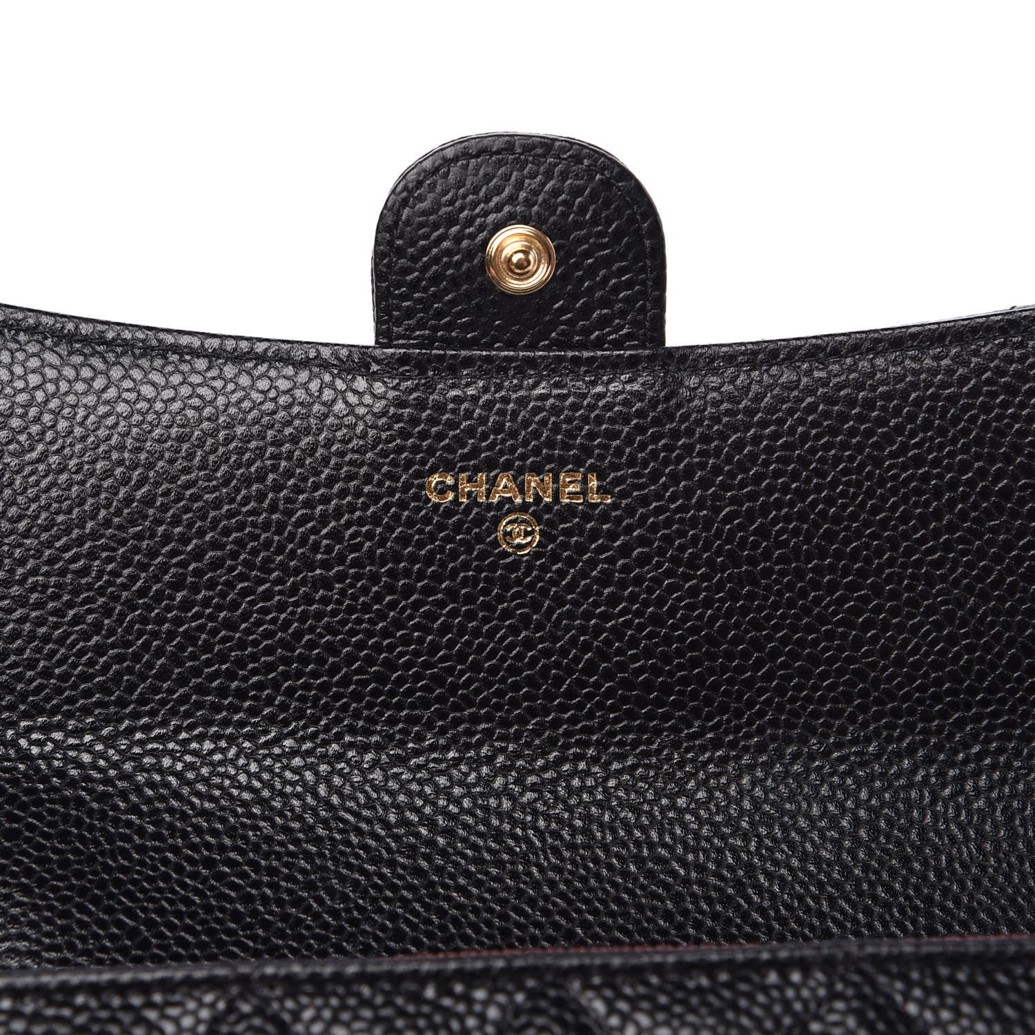 Chanel Caviar Quilted Large Gusset Flap Wallet Black 6 of 9