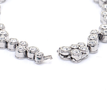 Tiffany Platinum Diamond Bubble Bracelet 6 of 9
