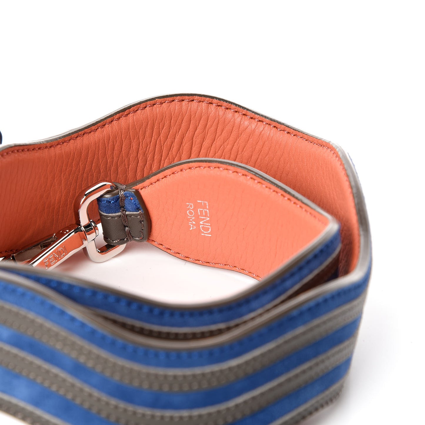 Suede Calfskin Waves Strap You Blue