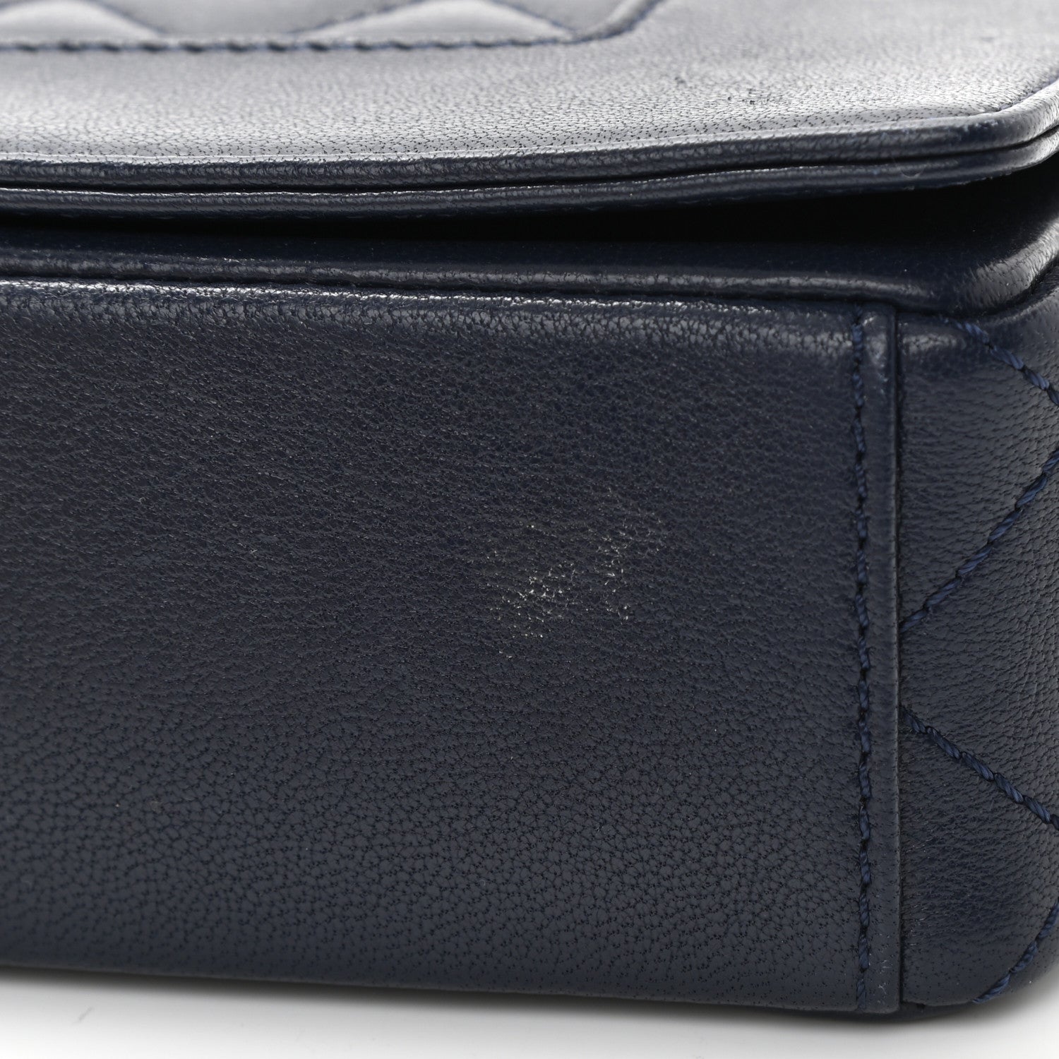 Chanel Sheepskin Quilted Small Vintage Mademoiselle Flap Dark Navy 11 of 11