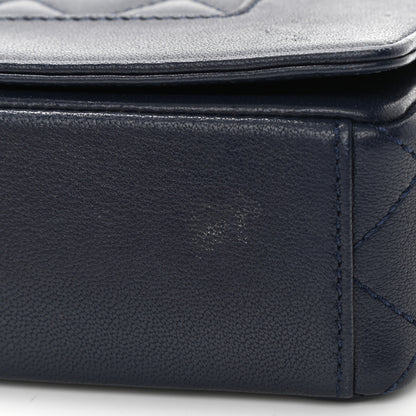 Chanel Sheepskin Quilted Small Vintage Mademoiselle Flap Dark Navy 11 of 11