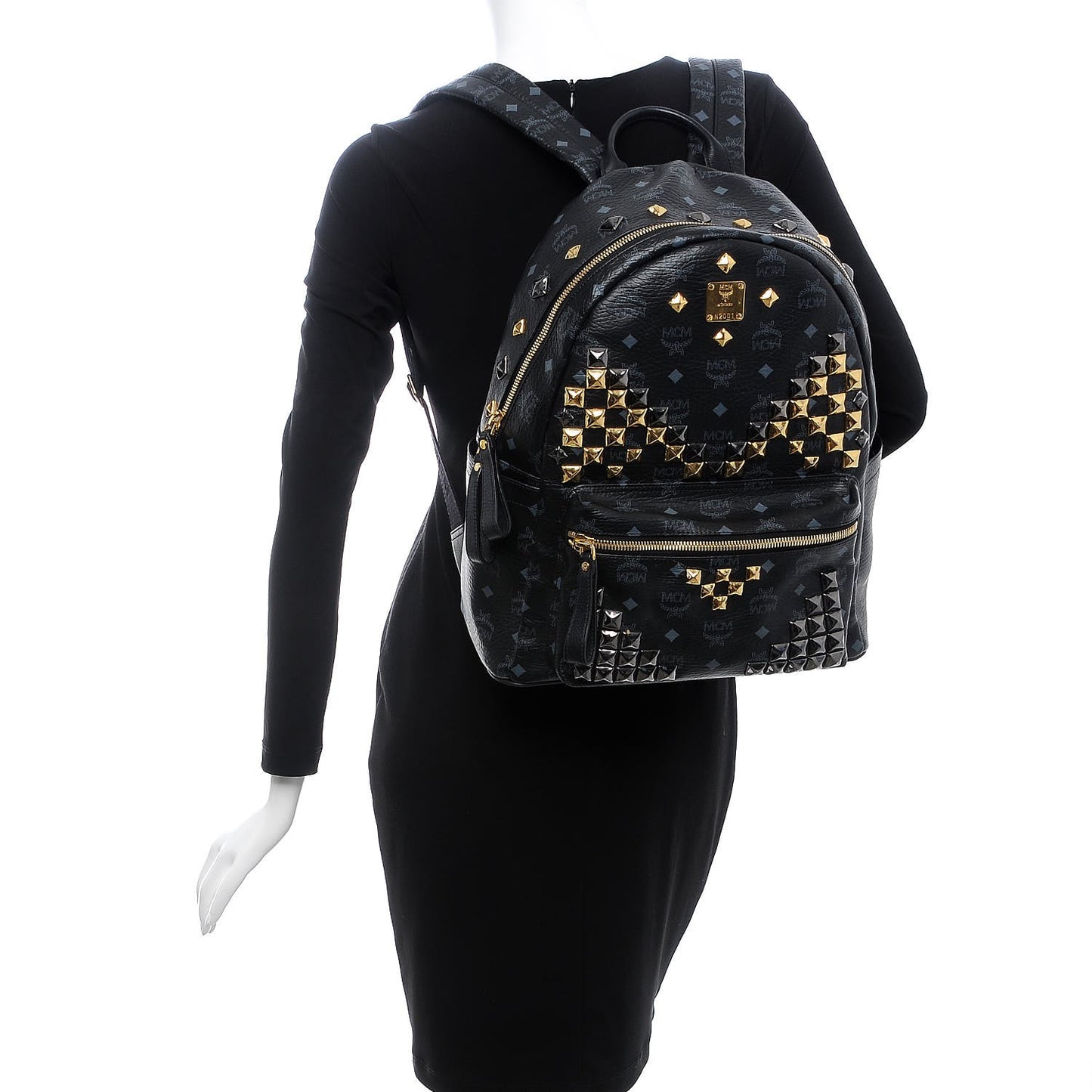 Visetos Studded Medium Stark M Backpack Black
