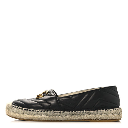 Gucci Nappa Matelasse GG Marmont Espadrilles 38 Black 1 of 10