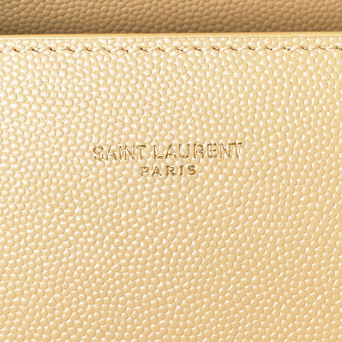 Saint Laurent Grain de Poudre Mini Classic Monogram Cassandra Top Handle Beige 6 of 9