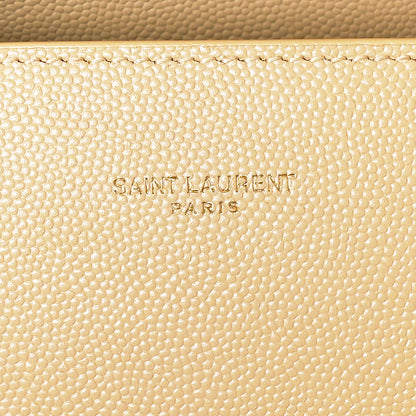 Saint Laurent Grain de Poudre Mini Classic Monogram Cassandra Top Handle Beige 6 of 9