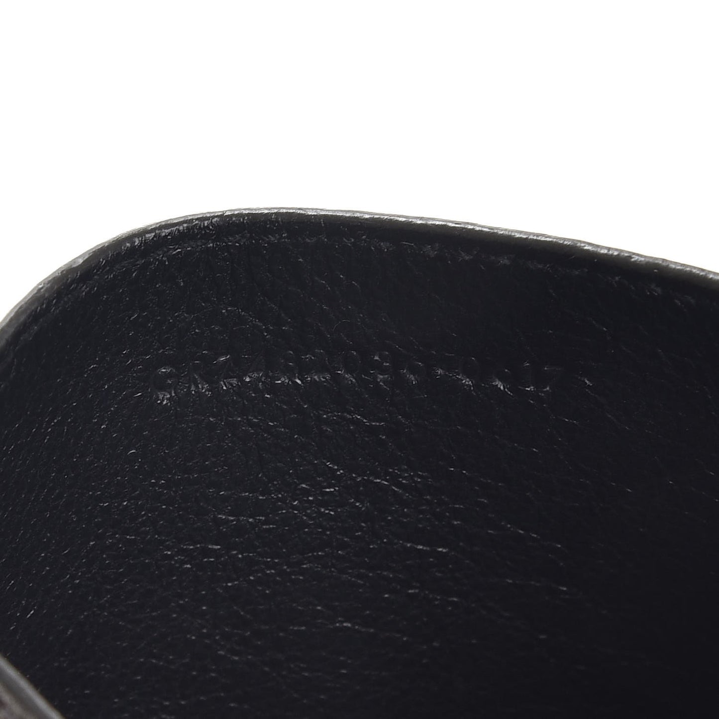 Metallic Ribbed Calfskin Opium Monogram Credit Card Case Graphite
